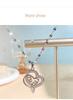 Heart Shape Mama Pendant Inlaid Zircon Titanium Steel Clavicle Necklace For Mother