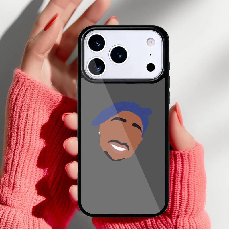 Hip Hop 2Pac Tupac Shakur Phone Case for iPhone 17 16 15 14 13 Pro Max Back Cover for 12 11 Pro Coque