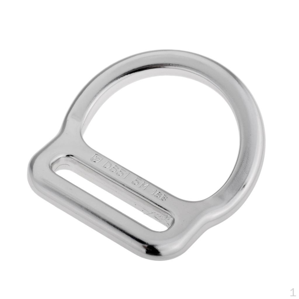 

23KN Aluminum Alloy Lightweight Bent Slotted D Ring Hardware for Rock Climbing Caving Mountaineering Big