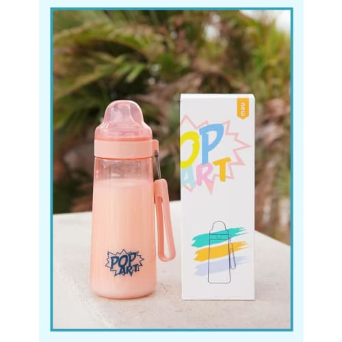 500ml Clear Plastic Water Bottle with Direct Drinking Function, Pacifier Compatible, Baby Bottle for Adults and Kids, Suitable for Boys and Girls, Uni