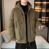 Men's New Winter Thickened Warm Outdoor Casual Hooded Cotton Jacket Korean Style Trendy Cotton Coat