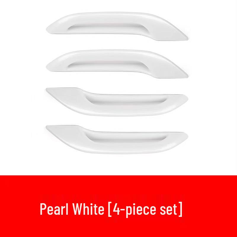 Tesla Model 3/Y Door Handle Carbon Fiber Protectors - Bright Black, Anti-slip