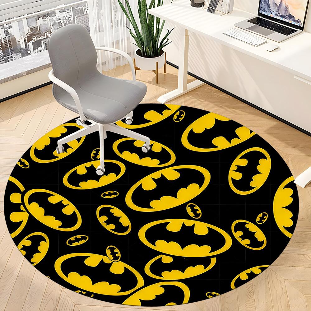 1pc Batman Office Round Area Rug, Under Office Chairs Bedroom Living Room Home Decor, Room Deco, Available In Various Sizes