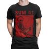 Skull Sum 41 T Shirt Men's Pure Cotton Casual T-Shirts Round Neck Tees Short Sleeve Tops Birthday Present
