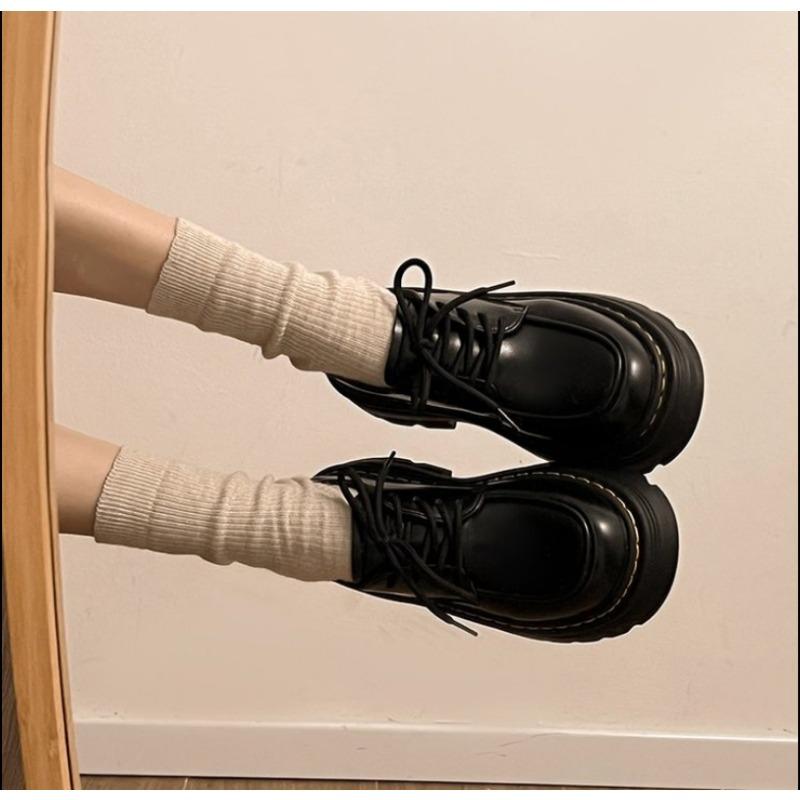 2025Japanese School Uniform Shoes Jk Student Shoes Girls Women Kawaii Lolita Soft Girl Round Toe Lolita Platform Jane Shoes