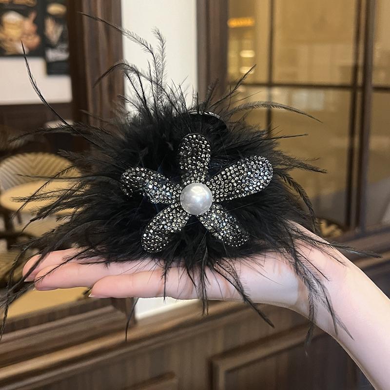 Elegante Prinzessin Feder Haarnadel für Frauen Haarspangen Kopfschmuck Lange Quasten Greifspange Weibliches Haarschmuck