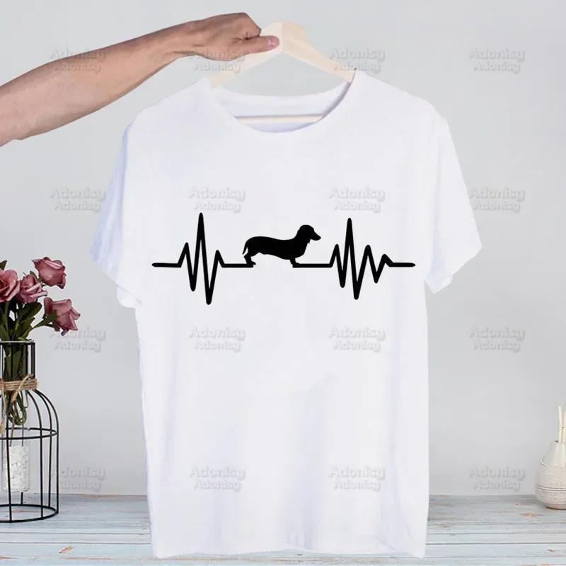 Dachshund Teckel Funny Cute Dog Animal Funny T Shirt Men New Casual Short Sleeve Tshirt Homme Manga Unisex T-shirt Tees