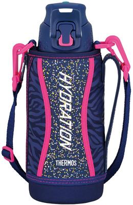 Thermos Bottiglia Sportiva Isolata Sottovuoto Aperta 800ml Blu Navy Rosa [Tipo One-Touch] FFZ-801F NV-P