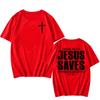 Gesù salva Giovanni 3:16:17 Magliette Cristiane con Versetti Biblici per Uomo Donna Cotone Manica Corta Morbida Maglietta Girocollo Unisex