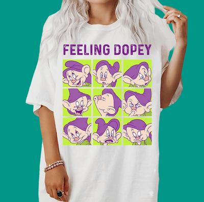 Disney Snow White And The Seven Dwarfs Feeling Dopey Box Up T-Shirt | Disneyland Trip Family Matching Outfits | Aesthetic Gift R506