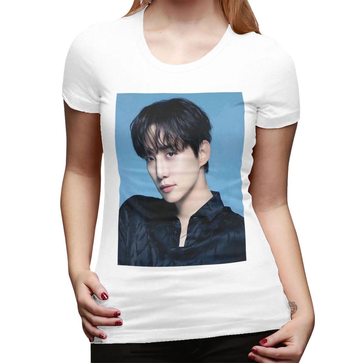 

Kpop Lee Junho Korea TShirt for Women Crew Neck Streetwear T Shirts Womens Short Sleeve Summer Clothes Tops S