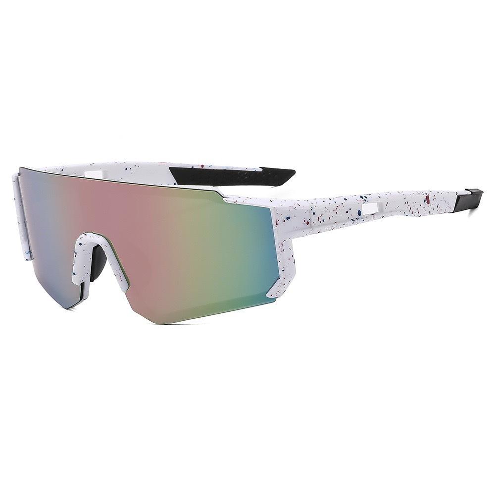 Square Big Face Sunglasses Men'S Cycling Sunglasses Women'S Outdoor Sports Bicycle Battery Car Windproof Glasses Tide