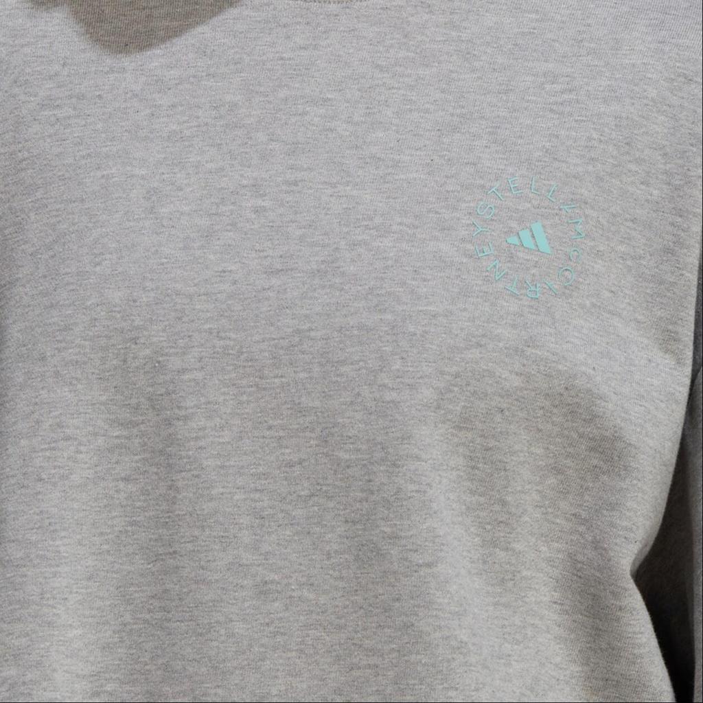 Adidas X Stella Mccartney Relaxed Casual Sports Pullover Sweatshirt Women Tops Gray HA8963