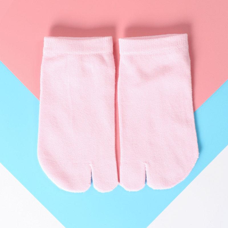 Spring Summer Women's Short Five Finger Socks Candy Color Ankle Socks Sweat absorption Breathable Cotton Split Toe Socks 5 Toes