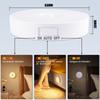 USB Wiederaufladbares LED Nachtlicht mit Schalter, Bewegungssensor Magnetische Kabellose Lampe, Warmweiß Flimmerfrei für Schrank Bett Schrank