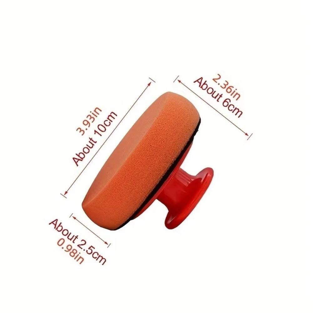 6Pcs Polisher Power Handle Waxing Sponge Handle Car Wax Applicator New Foam Wax Pad Auto Polisher