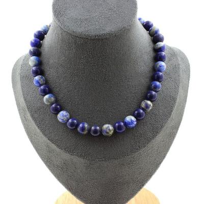 Stones and Minerals. Pakistani Lapis Lazuli Beads Necklace 5A+ Quality Lapis Lazuli 8 Necklace for Women, Men. Custom Size