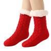1 Pair Cashmere Socks Slipper Socks with Non-Slip Dots Winter Thick Home Sleep Socks for Women And Elderly