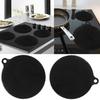 LIKENNY Silicone Cooktop Mats, 2-Piece Set, Approx. 22cm Diameter, Black, Heat-Resistant up to 250C, Washable, for Induction Cooktops and Stoves, Pro