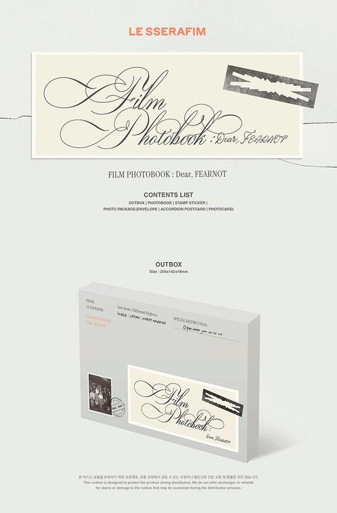 Le sserafim 'FILM PHOTOBOOK : Dear, FEARNOT' (Official Merchandise)