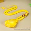Amber Beeswax Chicken Fat Yellow Pendant Necklace: Unisex Simple Style, Second Generation Handcrafted.