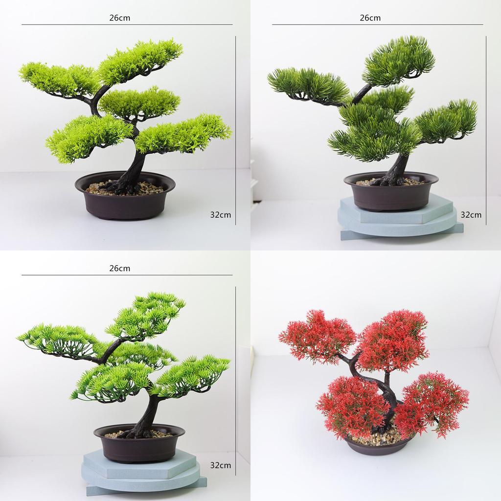 Home Decor Artificial Pine Tree With Plastic Material For Living Room And Office Display