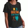 Quilting Sport Wounisex Baumwoll-T-Shirt, Premium-Baumwollqualität Druck, Langlebig und Stilvoll, Freizeitmode. Quilten ist mein Sport Ich bin gut im Schneiden