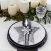 12pcs Star Placemats Set, Christmas Snowflake Knife and Fork Holders, Table Decorations for Holiday Gatherings,Party Accessories