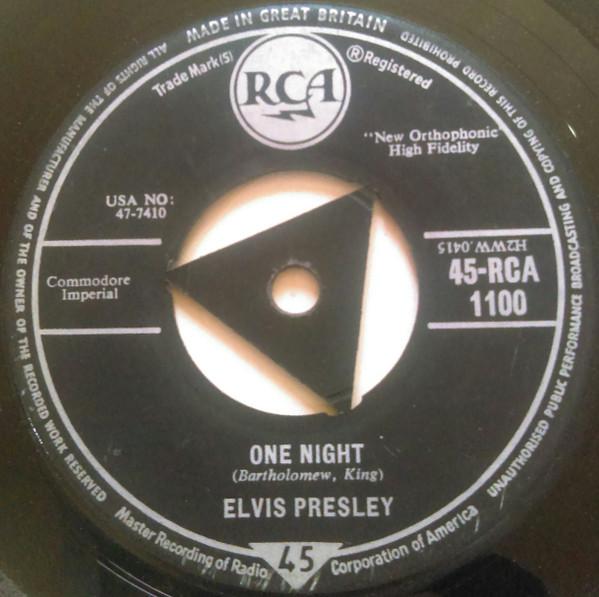 

7inch Record ELVIS PRESLEY - One Night / I Got Stung 45RCA110 RCA 1958 UK Rock Used