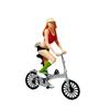 1:64 Cycling Statue Miniature Craft Cycling Scene Miniatures Resin Texture Suitable for Desktop Decorating and Present