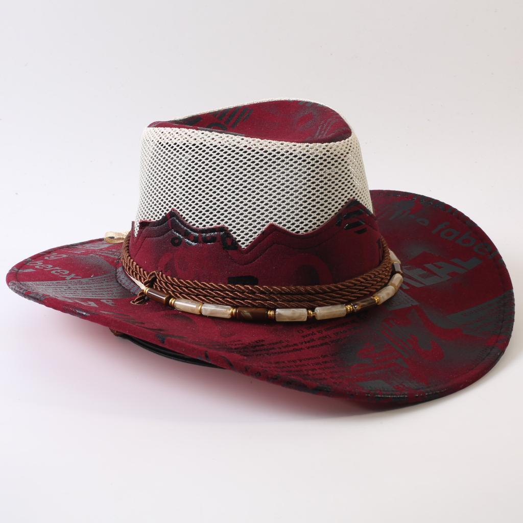 Popular European and American Classic PU Western Cowboy Men and Women Fashion Outdoor Breathable Western Cowboy Hat