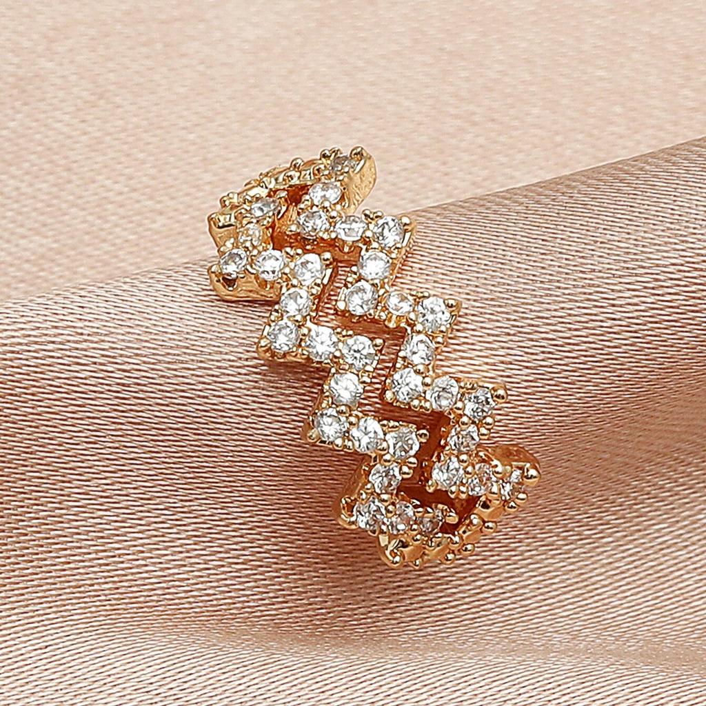 New Fashion Ear Cuff Bohemia Stackable C Shaped CZ Rhinestone Small Earcuffs Clip Earrings for Women Wedding Jewelry