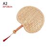 Hand-Woven Woven Straw Hand Fan Old Summer Natural Environmentally Friendly