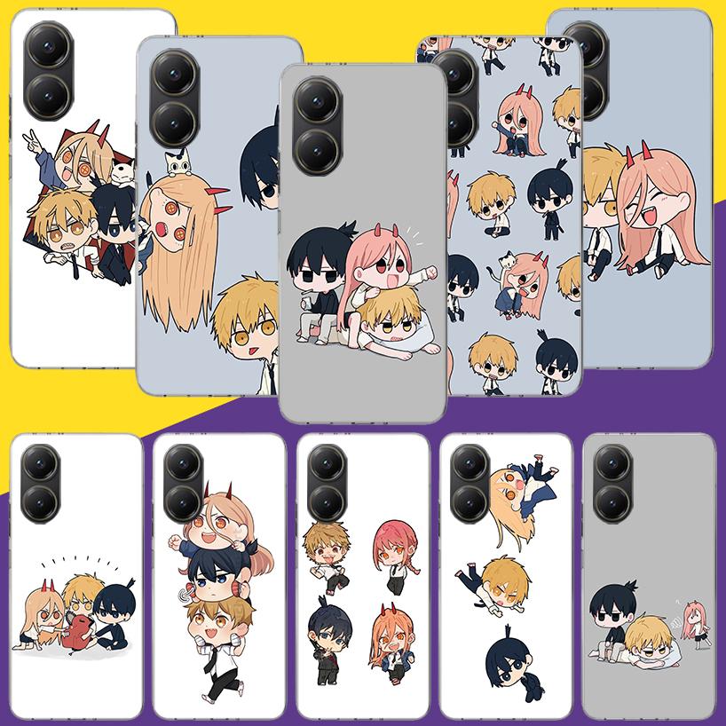 C-Chainsaw Mans Cute Phone Case For Xiaomi Poco X7 X6 X5 Pro F7 Ultra Redmi 15C 15 13 13C 12 12C 10 10A 10C 9 9A 9C 9T Cover Poc