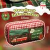 Polka Dot Zipper Pencil Pouch Patchwork Style Pen Storage Bag  Everyday Storage