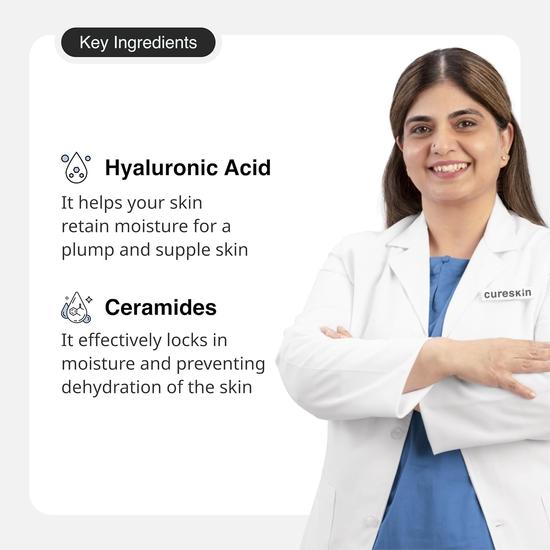 Cureskin Ceramide Moisturizer SPF 40 PA+++ Skin Barrier Repair Face Moisturizer for Men and Women | Anti Aging Cream for Women and Men