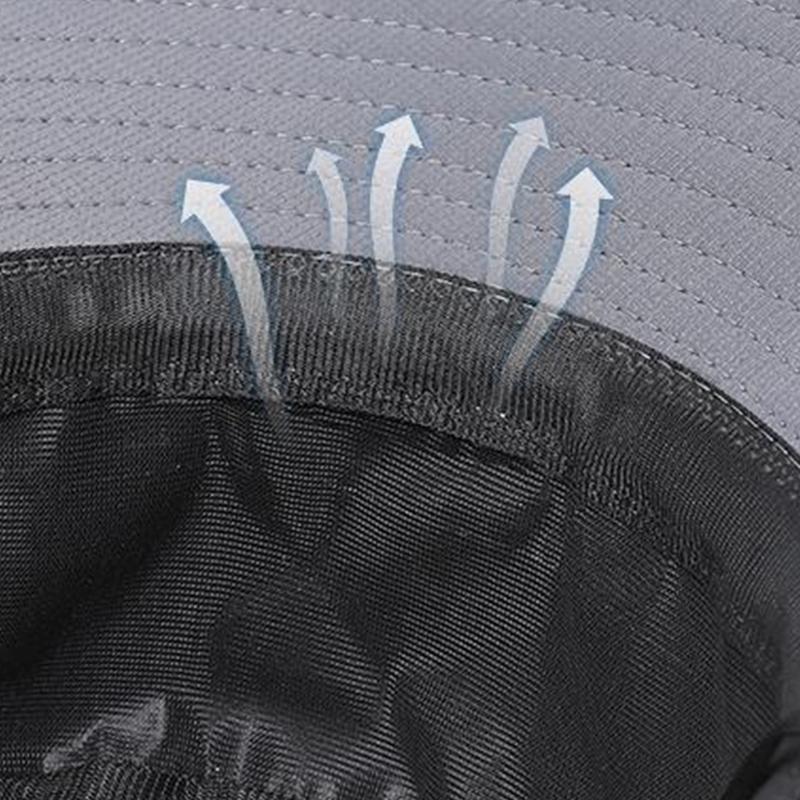 Wide Brim Bucket Hat For Men Women Uv Protection Sun Hat With Adjustable Chin Strap Breathable Mesh For Hiking Fishing Camping