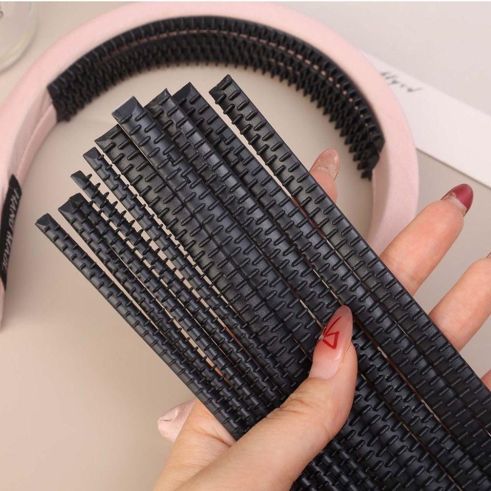 5Pcs Black Headband Anti-slip Strip Hairpin Anti Slip Teeth  Hairband Manufacture Accessories