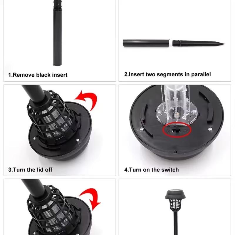 1/2/4 Pack Solar Pathway Light Outdoor Solar Lamp Waterproof Landscape Lighting for Garden Yard Patio Walkway Driveway Camping
