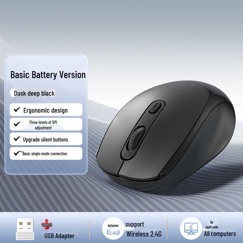 Bluetooth Wireless Dual-Mode Silent Mouse for Lenovo, Asus, HP, Dell Laptops