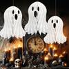Halloween Honeycomb Ghostly Ornament Reusable 3D Paper Lanterns Wall Hanging Halloween Party Decoration for Indoor