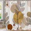 Modern Minimalist Leaf Theme Shower Curtain 3D Printing Fabric Leaves Bathroom Curtains For Home Decoration Curtain With Hooks