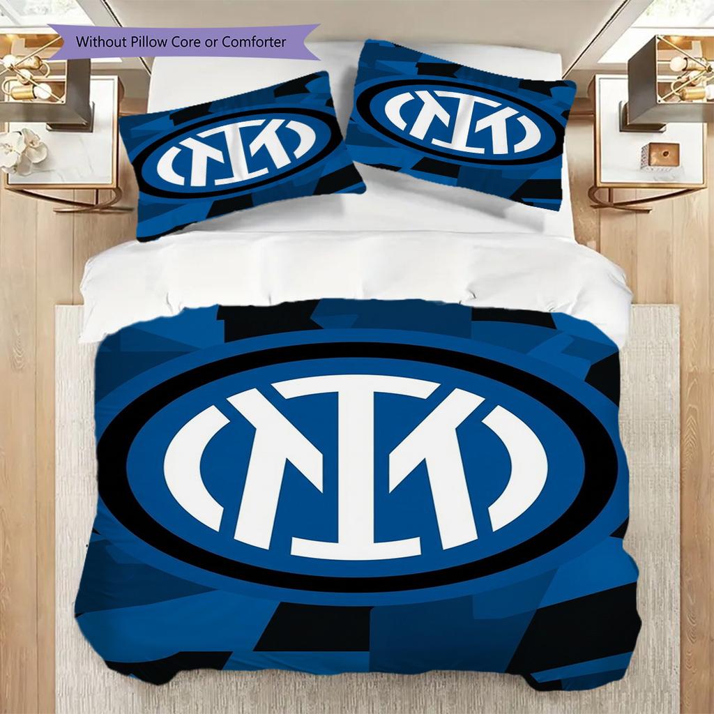 Eredità Inter: Biancheria da letto Blue Passion (1 * copripiumino + 2 * federa, senza nucleo) Regalo di compleanno di Natale morbido e confortevole