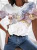 Short sleeved 3D digital printed cross-border new summer women's T-shirt fashion trend 2879 EMA