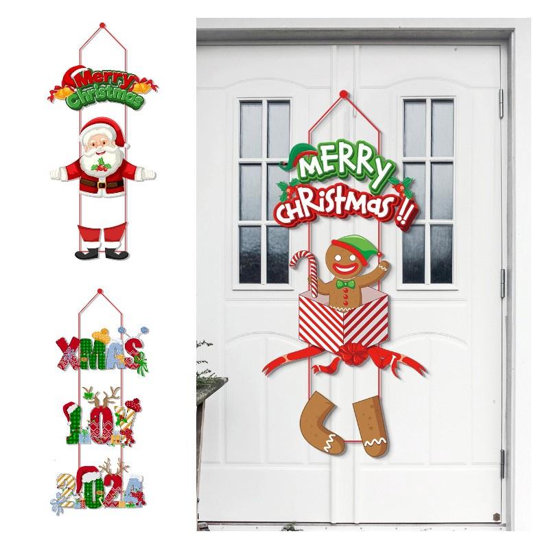 Christmas Door Hangings Set Of 3pcs In Different Styles Perfect For Merry Christmas