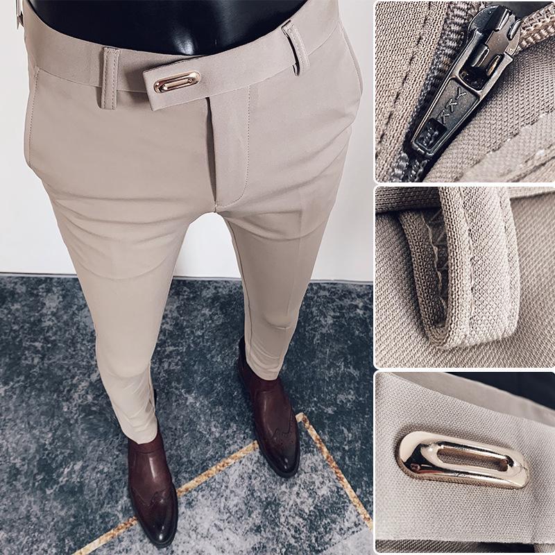 Summer Men's Business Casual Straight Suit Trousers