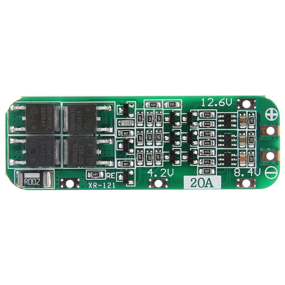

3S 12.6V 20A Lithium Battery Protection Board 18650 LiPo Cell BMS PCBAuto Recovery