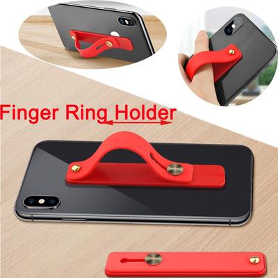 Universal Hand Band Silicone Grip Stand Push Pull Phone Holder Finger Ring