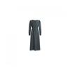 Shop   Women ShoulDer Shirring Daily RounD Neck Waist BanDing Back Button Long D