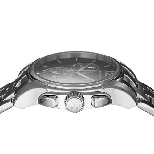 HAMILTON Men's Jazzmaster Watch, Black Dial, Quartz Movement, 10 ATM Water Resistance, Silver, H32612131